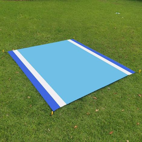 Couverture de plage (210 x 200 cm), légère, imperméable et anti-sable, pour 4 à 7 adultes, idéale pour la plage, les pique-niques, les voyages et le camping. (1/5)