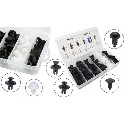 juego de clips y clavos automotrices para tapicer铆a 100 piezas juego de clips (1/5)