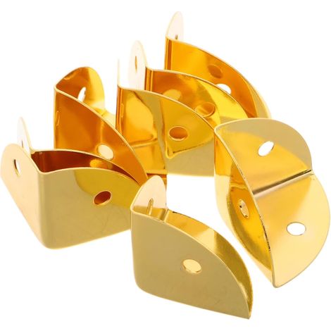 Lot de 8 protections d'angle métalliques en fer pour meubles et boîtes (1/5)