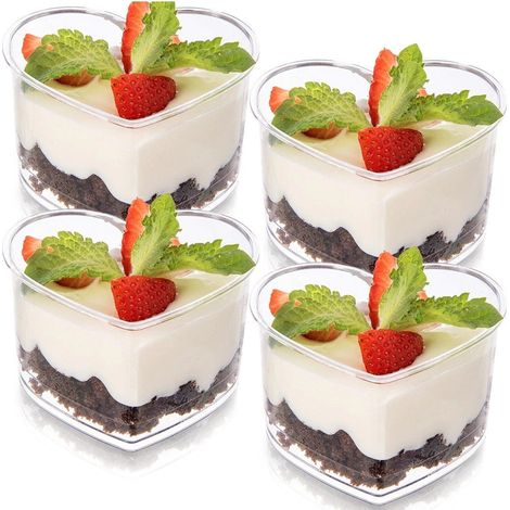 Heart-Shaped Dessert Cups, 130 ml, Set of 4 (1/5)