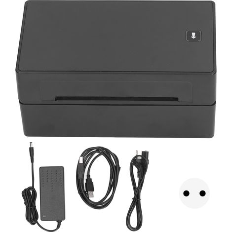 Imprimante thermique avec connectivité USB et Bluetooth, imprimante de tickets haute vitesse pour petites entreprises, noire, 100–240 V, prise européenne (1/5)