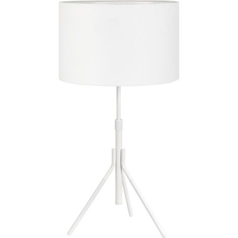 Markslojd SLING - Lampe de table d'intérieur à 1 lumière blanche avec abat-jour cylindrique, E27 (1/2)