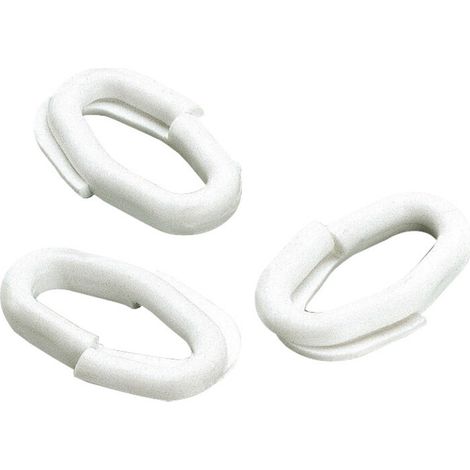 ANELLO GIUNZIONE P/CATENA PLASTICA D 8 BIANCO