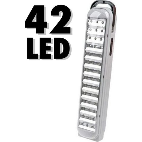 TrAdE Shop Traesio - Lampada A Led Emergenza Ricaricabile Luce Bianca Portatile Automatica 714 Lavoro - (1/3)