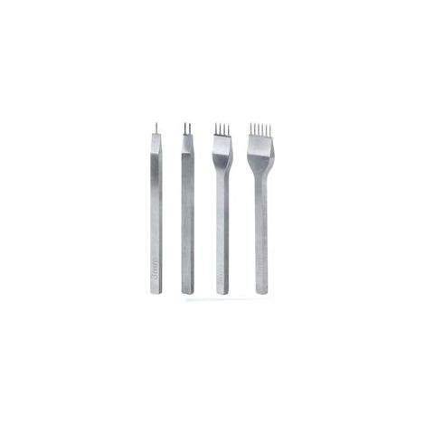 Kit Outils Perforatrice 4 Pcs, 4mm DIY Cuir, Griffe Perforateur Artisanat, Trou Couture Diamant Laçage Pour Artisanat