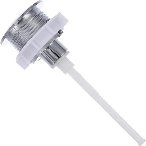 Bouton de Chasse D'eau Rond en Abs Argenté, Simple et Solide (1/5)