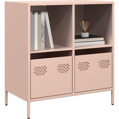 Sideboard Rosa 68x39x73,5 cm Kaltgewalzter Stahl