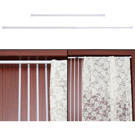 Barre téléscopique à ressort pour rideau de douche/salle de bain, 55‑90cm, robuste et facile à installer (1/5)