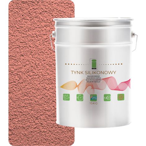Silikonputz für den Außenbereich, Lachsfarben, 1,5 mm, Premium, 15 kg (1/5)