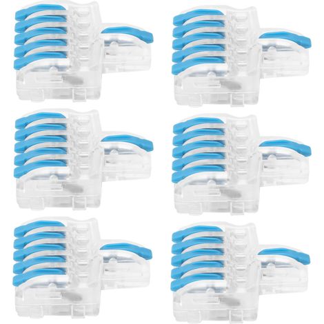 20 connecteurs rapides pour fils SPL, borniers en T, répartiteurs de lignes pour conducteurs en cuivre 5 en 1 (bleu) (1/5)