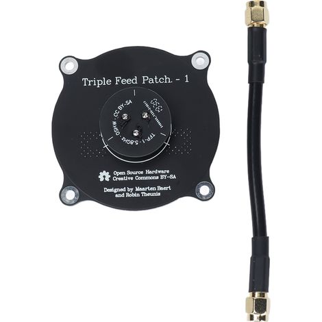 Antenne patch à triple alimentation 5,8 GHz, directionnelles à polarisation circulaire pour drones (1/5)