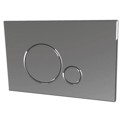 Plaque de commande 3/6 litres ronde chromée - ROLF (1/2)