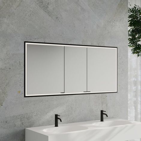 Kronenbach Cube 2.0 Spiegelschrank 160 cm, Unterputz, 3-türig (1/5)