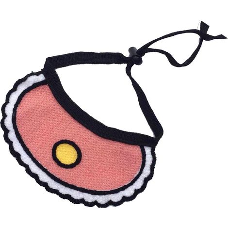 Bavoir-écharpe/collier ajustable pour chat et chien, motif cœur mignon (rose taille S) (1/5)