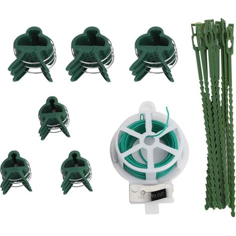 31 pièces / ensemble liage de plantes et ensemble de clips de support de plantes Clips outils de greffage pour le jardinage en serre