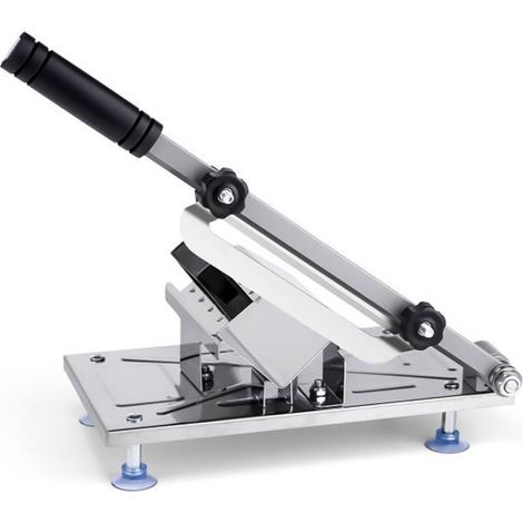 Cortadora de carne manual profesional de acero inoxidable para alimentos congelados – Cortadora de 1,45 kg para rollos de ternera/cordero y para cocinar en casa. (1/5)