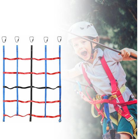 Filet d'escalade pour enfants d'âge préscolaire, disponible en trois couleurs, pour favoriser leur activité physique. (1/4)