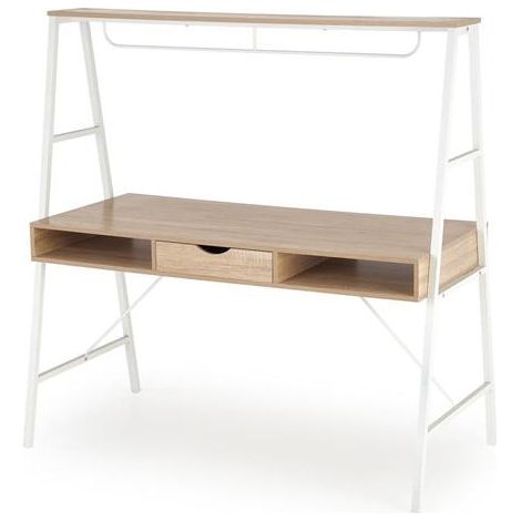 Bureau design chêne sonoma et blanc YKAR (1/5)