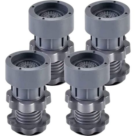 Patins stabilisateurs réglables en hauteur pour machine à laver SHABD, pieds anti-vibrations à ventouses, lot de 4, pieds de support antidérapants en polypropylène (1/5)