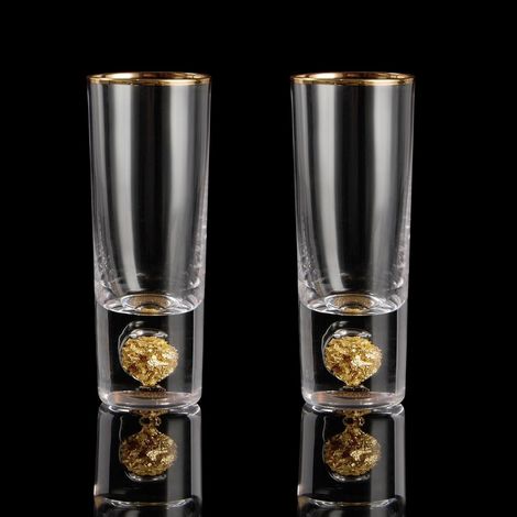 Schnapsgläser Kristall 24K Blattgold 6cl Kristall Schnapsgläser 2 Pcs (1/5)