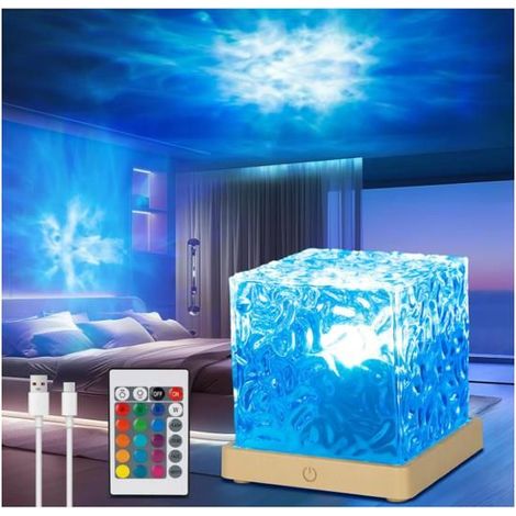 Projektor Sternenhimmellampe, Nordlicht mit Fernbedienung und USB-Ladefunktion, für das Schlafzimmer