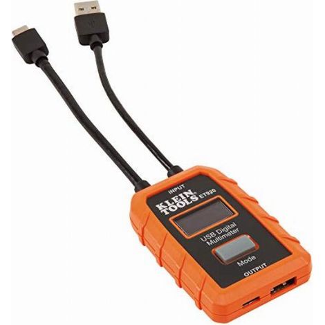 Misuratore di potenza USB, USB-A e USB-C Digital Meter per tensione, corrente, capacità, energia e resistenza, Klein Tools ET920 (1/4)