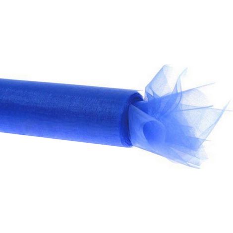 Organza decorativa de 36 cm x 10 yardas, azul, 1 unidad.