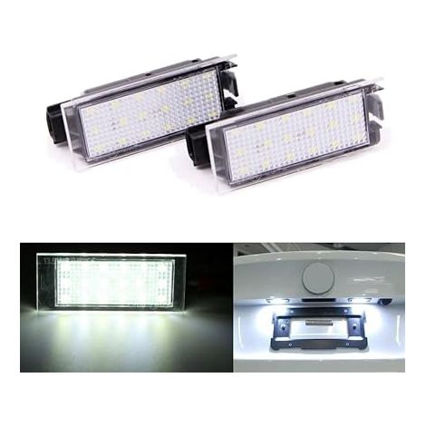 La Plaque d'immatriculation de Voiture de LED Allume la Lampe Blanche de 12V SMD pour 2 3 Clio Laguna Twingo Master Vel Satis 2006 (1/4)