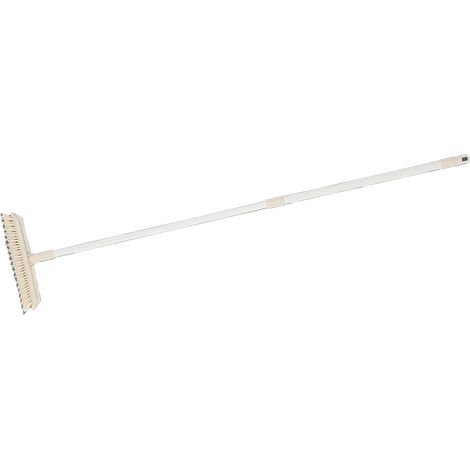 Brosse de nettoyage en profondeur extensible pour baignoire, douche et salle de bain, couleur crème. (1/5)