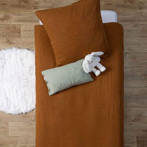Parure de Lit 2 Pièces Milo 140x200 Marron (1/3)