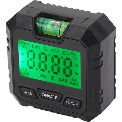 Niveau numérique à bulle horizontal noir, rapporteur d'angle électronique pour le travail du bois (1/5)