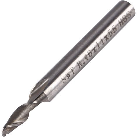 Fraise à bout sphérique à 2 dents, queue de 6 mm en acier rapide (HSS), pour tour, fraiseuse CNC, outil HH (1/5)