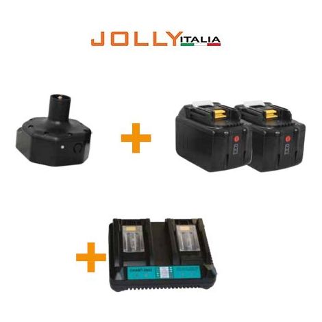 JollyItalia kit d&039alimentation pour V34 comb 2 batteries Lithium 18V 9Ah et charge - 10 Kg (1/2)