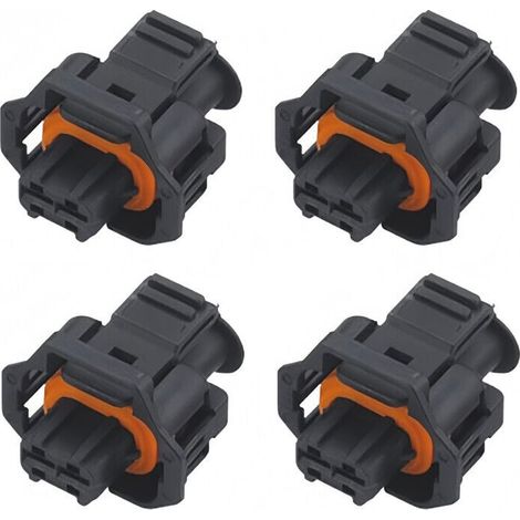 Connecteur d'injecteur compatible avec Citroën Xsara C4 Picasso, Peugeot 306 406, Renault Laguna Scenic, Ford Focus - 1928403874 - Fiche de connexion (lot de 4) (1/2)