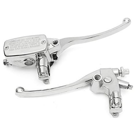 22-mm-Motorrad-Hydraulik-Hauptbremszylinder, verchromter Kupplungshebel (1/5)
