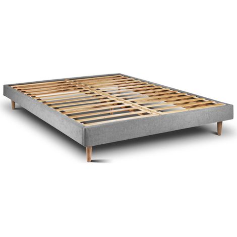 Cadre de Lit Tribu Cement Pieds Conique 135x200