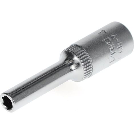 GEDORE Red Inserto Chiave a Bussola Lunga, Attacco 1/4 pollici, 6.3 mm, Bocca Esagonale, Chiave a Bussola 4 mm, Utensile, R41000409, Acciaio (1/4)