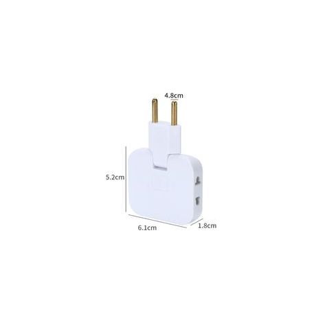 2x Multiprise Plate Derriere Meuble avec 3 Prises Prise Plate avec Connexion Pivotante 180º Prise Multiple 16A/250V Multiprise Extra Plate Multiprises (1/4)