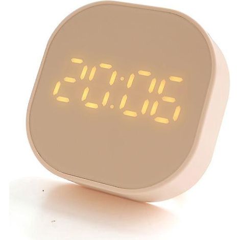 horloge Crative Intelligente - Rose, Mini Horloge Digitale Simple En Forme De Dessin Anim, Horloge Lectronique De Chevet Pour Tudiants (1/5)