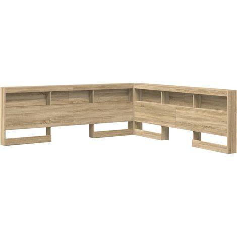 Tête de lit,Panneau décoratif de rangement Chêne sonoma 200 cm Bois d'ingénierie CFW4670652 (1/5)