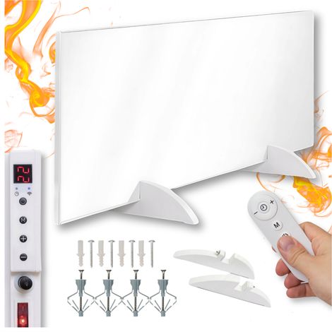 Calefactor el茅ctrico con panel infrarrojo de 720W, WIFI, control remoto TUYA y patas. (1/5)