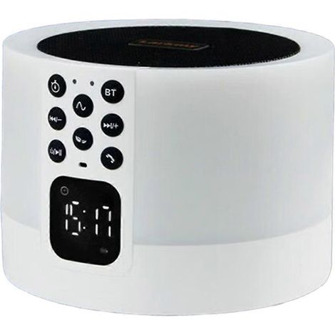 Mini-Bluetooth-Lautsprecher, TF-Kartenleser, USB-Anschluss, Subwoofer, Touch-Bedienelemente, Nachtlicht, Uhr, tragbarer MP3-Player (1/5)