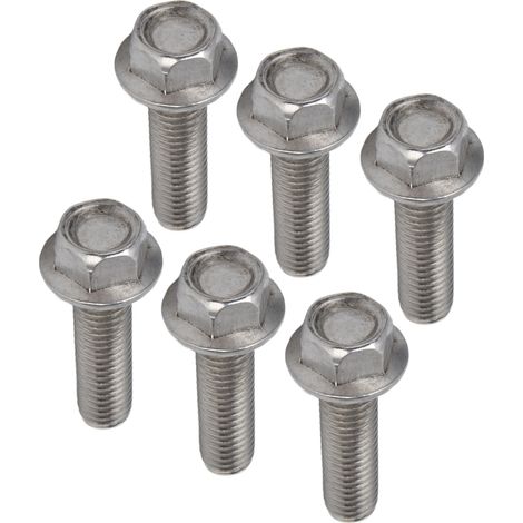 20 Vis à Tête Hexagonale à Collerette M10 x 40mm Inox A2-70 avec Rondelle Intégrée DIN 6921