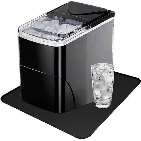 Tapis de cuisine absorbant l'eau pour machine à glaçons réutilisable et facile à nettoyer idéal pour égoutter la vaisselle (noir). (1/5)