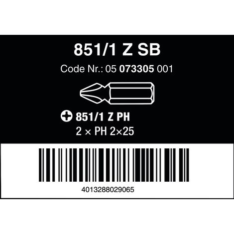 PUNTA A CROCE PHILLIPS PH2 X 25 MM 851/1 CON BLISTER - W05073305001 (1/3)