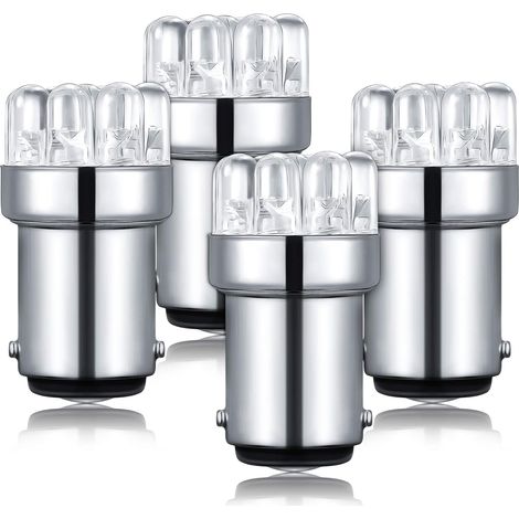 4 morceaux LED 90 ampoule 1004 marine LED ampoule de remplacement BA15D ampoule LED pour les lumières de navigation de bateau, lumières d'ancre de bateau, lumières de poupe, DC 12v