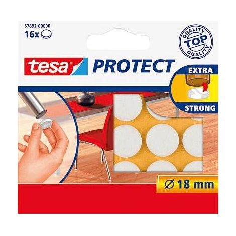 tesa Filzgleiter Weiß (Ø) 18 mm 16 St. (1/4)