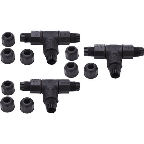Boîtier de Raccordement Étanche 3 Entrées pour Luminaire LED Extérieur, IP68 (1/5)