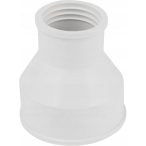 EMBUDO PARA INODORO, DESCARGA SUPERIOR, CIERRE AUTOMÁTICO, BLANCO