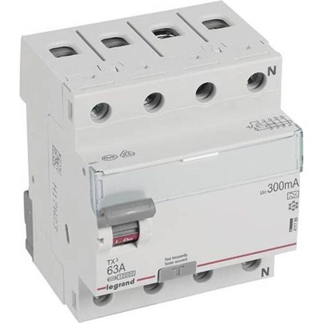 Interruptor diferencial Legrand tx3 fi 63 a 400VAC 300mA